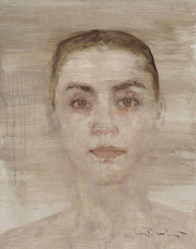 何多苓 2002年作 女艺术家肖像