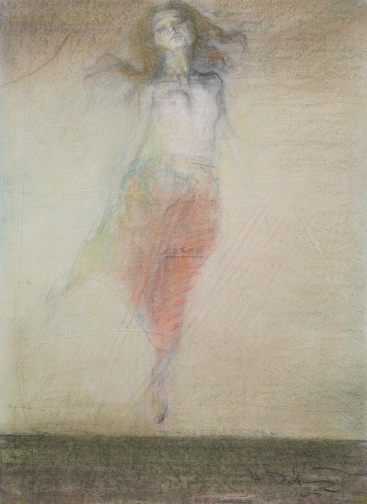 何多苓 2005年作 空中的女人体（舞系列）