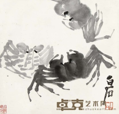 齐白石 无肠公子 33×35 cm