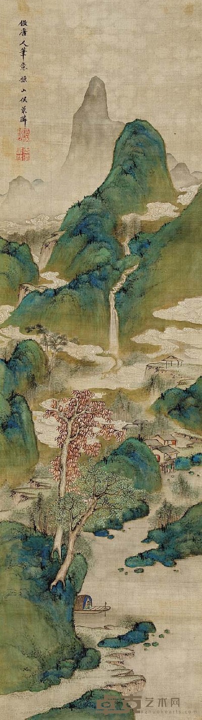 侯景隣 空山幽居 116×33 cm