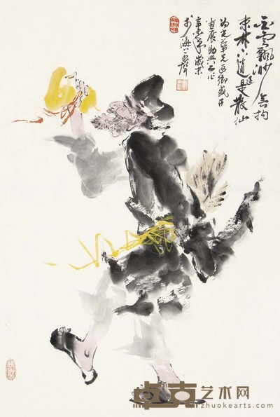 郑家声 济公 69×46 cm