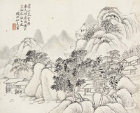 钱杜（款） 溪山幽居