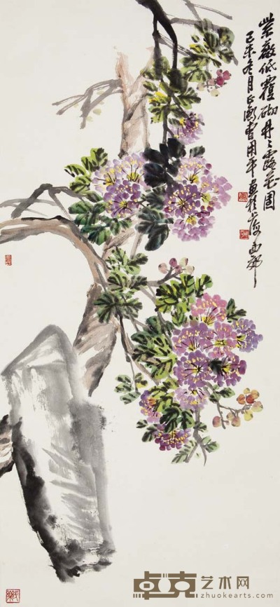 曹用平 紫薇花开 95×43 cm