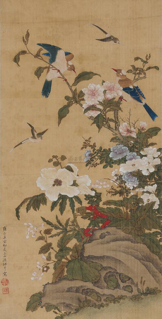 孙师亨 花鸟 立轴