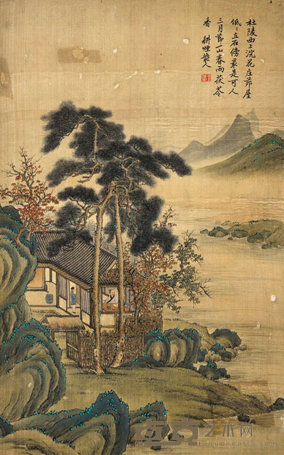 王翚 山水人物 54X33CM