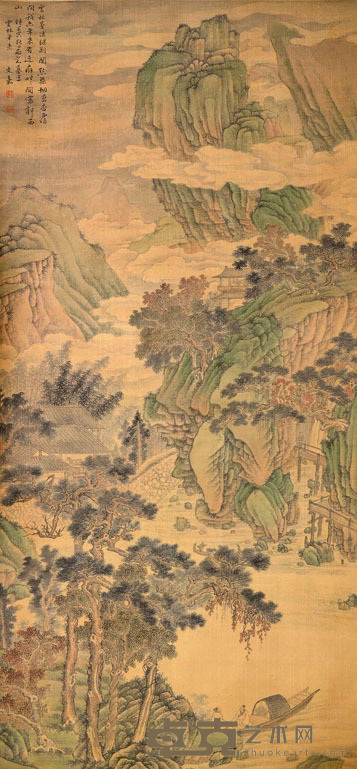 文嘉 山水 183X83CM
