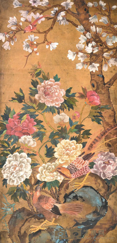 佚名 花鸟 153X74CM