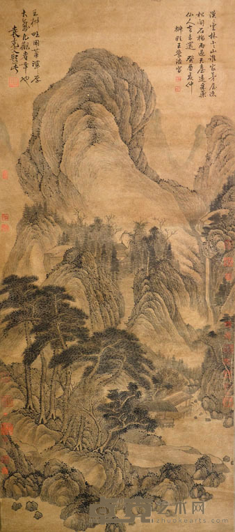 王学浩 山水 135X58CM
