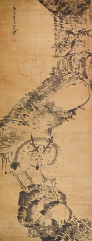 八大山人 鹿 169X64CM
