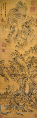 王翚 山水 98X30CM