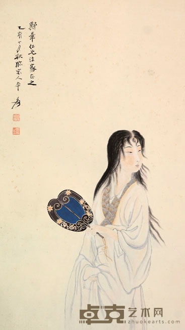 张大千 仕女 50X29CM
