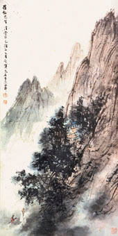 傅抱石 山水