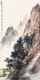 傅抱石 山水 86X44CM