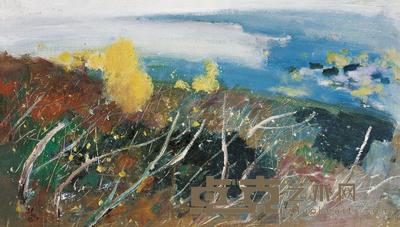 苏天赐 春风掠过太湖 35×60cm