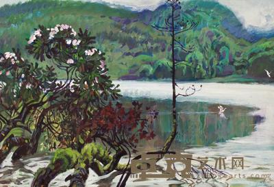 沈尧伊 1993年作 彝海子 47×69cm