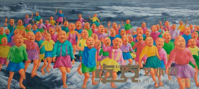 方力钧 2004年作 2004.5.2 80×180cm