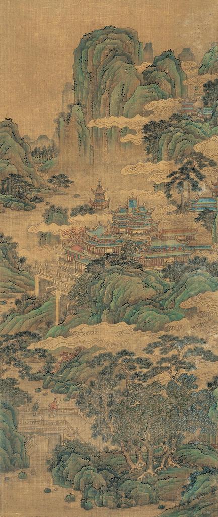 赵伯驹 （款） 仙山楼阁 立轴