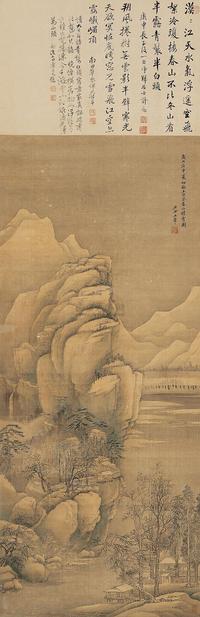 王翚 1680年作 春山积雪图 立轴