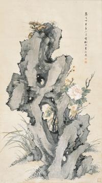 李绂麐 1827年作 芝仙祝寿 立轴