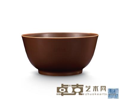 清道光 酱釉碗 直径12.6cm
