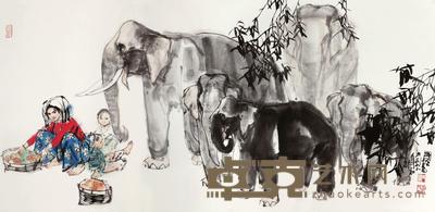 史国良 祥和 镜心 70×139cm