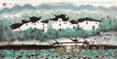 刘光夏 2006年作 山水 镜心 68×136cm