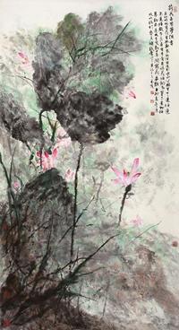 张玉茂 2011年作 荷花世界梦俱香 镜心