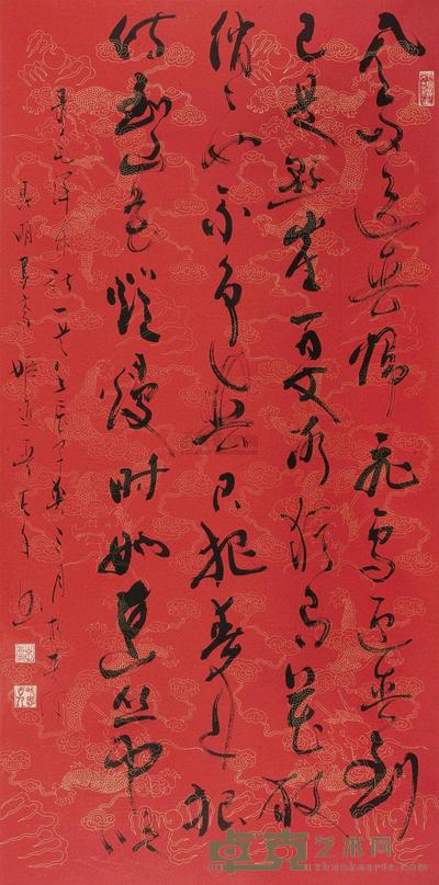 姬进春 2012年作 草书主席诗 镜心 134×66cm
