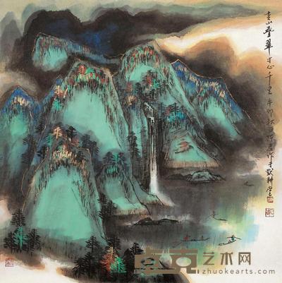 陈君 2011年作 青山叠翠 镜心 68×68cm