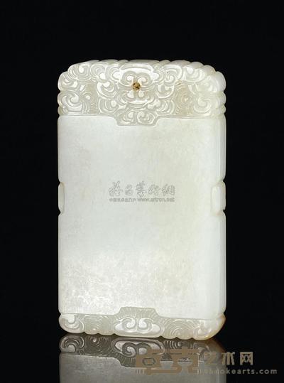 清中期 白玉平安珮 高6cm