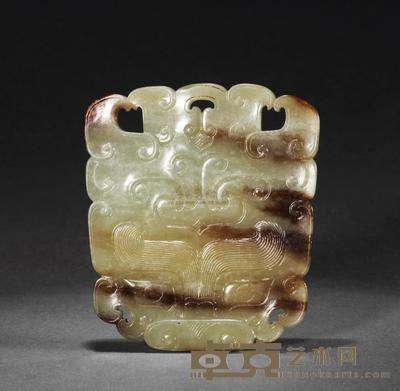 明 旧玉兽面纹珮 高7.6cm