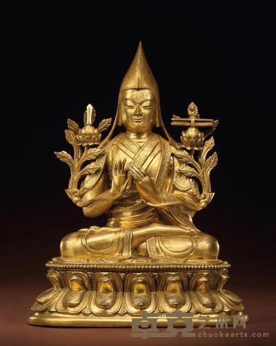 18世纪 宗喀巴 高21cm