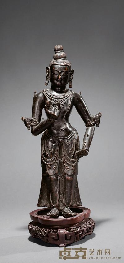 清 铜弥勒立像 高30cm