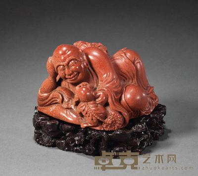 清 金星料伏虎罗汉 长10.5cm