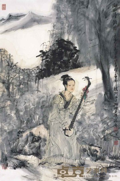 王赞 委怀琴丝 68×46cm