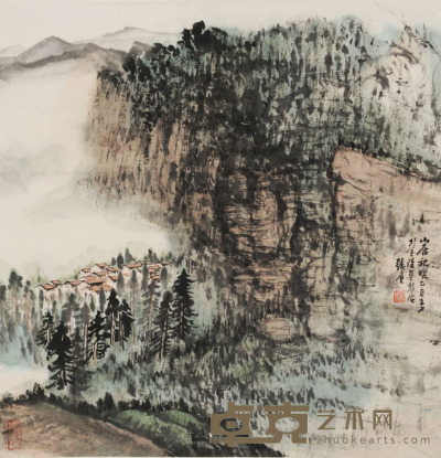 张尔宾 山居秋暝 45.5×44