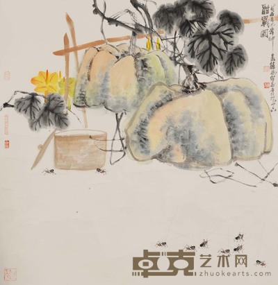 薛亮 酣战图 70×70