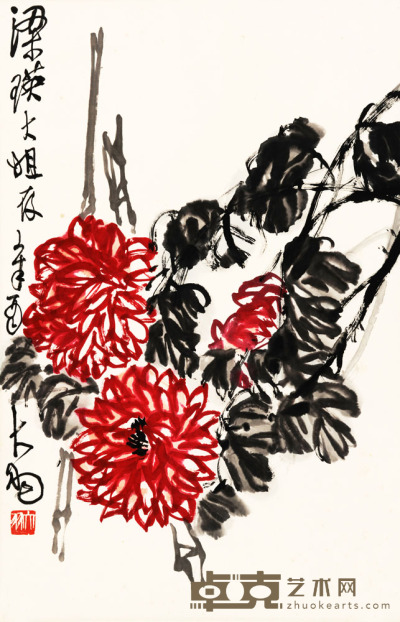 陈大羽 秋菊图 67×43