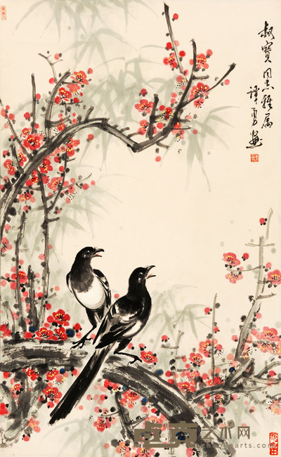 谭勇 喜鹊登梅 82×51
