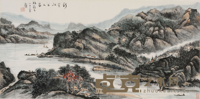 林筱之 新安江上人家 68×136