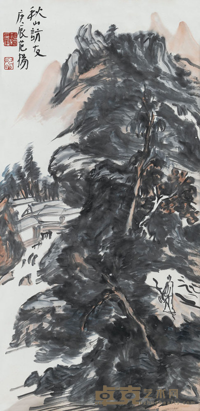 范扬 秋山访友 70×34