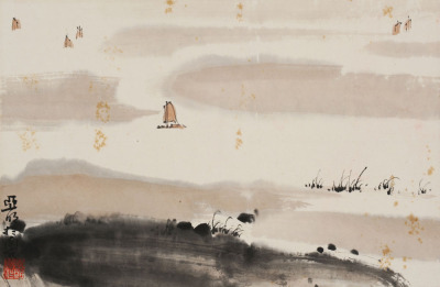 亚明 太湖帆影