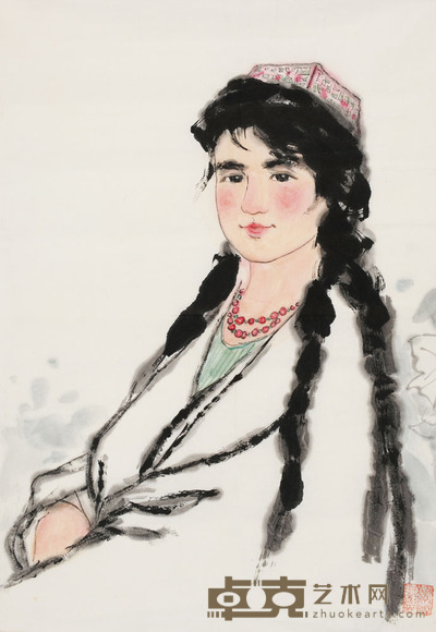 李山 维族少女 46×32