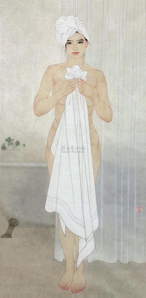 陈治 浴 镜心