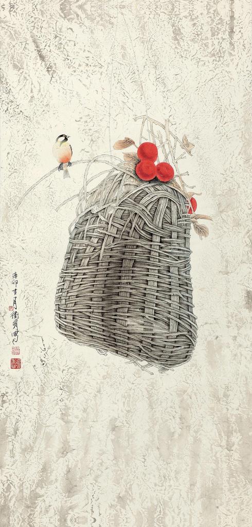 乔卫明 2011年作 渔篓 镜心
