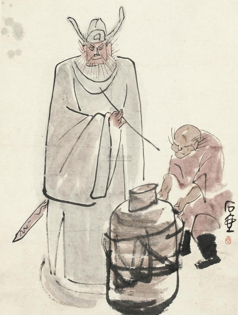 陈子庄 钟馗 镜心