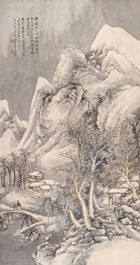 汪琨 己巳（1929年）作 雪山图 立轴