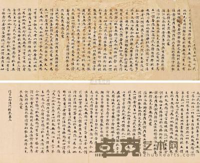 唐人写经《信力入印法门经卷第二》残卷 手卷 26×146cm