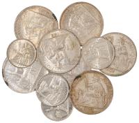 1889-1937年法属安南“坐洋”银币一组十一枚 钱币