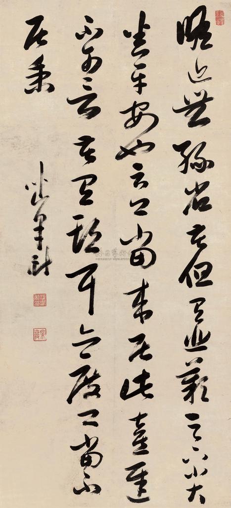 梁巘 草书 立轴
